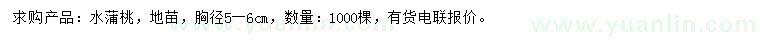 求購胸徑5一6公分水蒲桃地苗