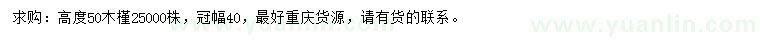 求購高50公分木槿