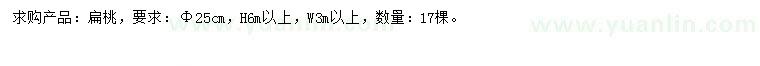 求購25公分扁桃
