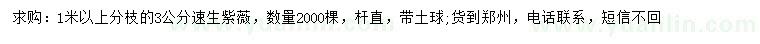 求購3公分速生紫薇