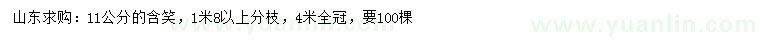 求購11公分含笑