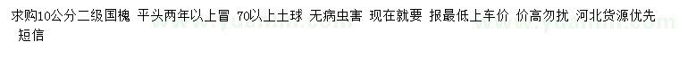 求購10公分國槐