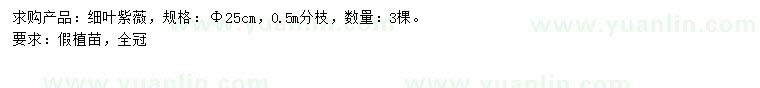 求購25公分細(xì)葉紫薇