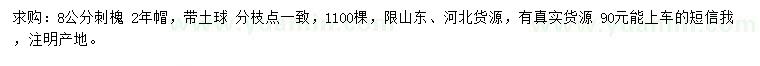 求購8公分刺槐 