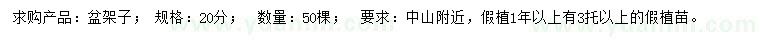 求購(gòu)20公分盆架子