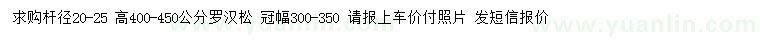 求購高400-450公分羅漢松