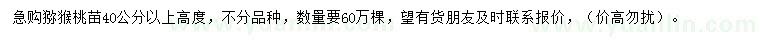 求購高40公分以上獼猴桃苗
