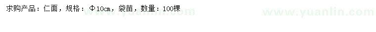 求購10公分仁面