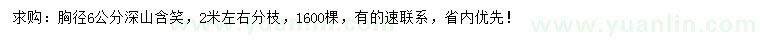 求購胸徑6公分深山含笑