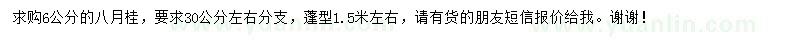 求購(gòu)6公分八月桂
