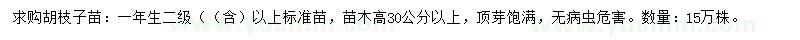 求購高30公分以上胡枝子苗