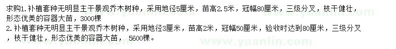 求購(gòu)地徑3、5公分紫玉蘭
