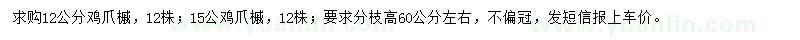 求購12、15公分雞爪槭