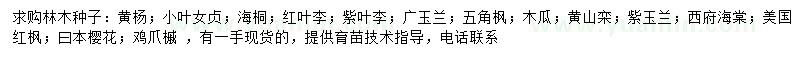 求購黃楊、小葉女貞、海桐等