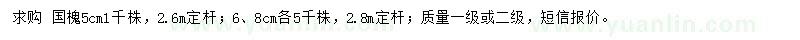 求購5、6、8公分國槐