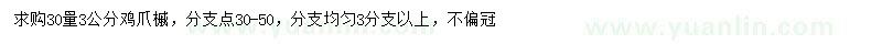 求購30量3公分雞爪槭