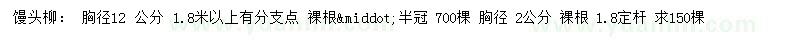 求購胸徑12公分饅頭柳