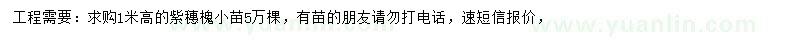 求購紫穗槐小苗