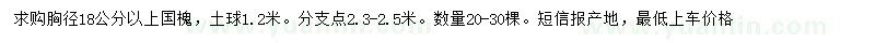 求購(gòu)胸徑18公分以上國(guó)槐