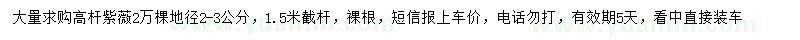 求購地徑2-3公分紫薇
