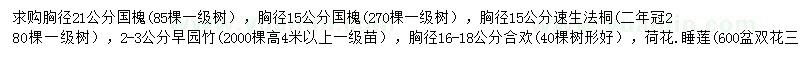 求購國槐、速生法桐、早園竹等