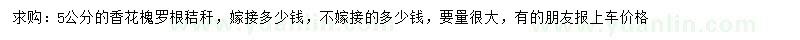 求購5公分香花槐
