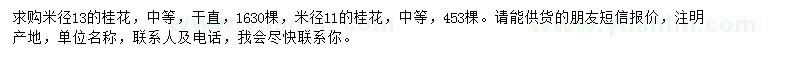 求購米徑13公分桂花