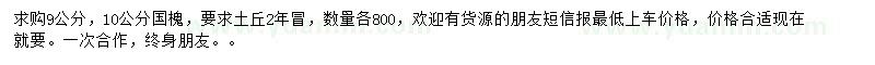 求購9、10公分國槐