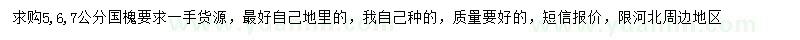 求購5、6、7公分國槐