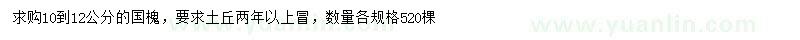 求購10-12公分國槐