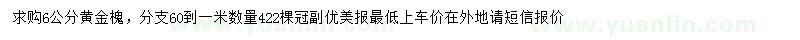 求購6公分黃金槐