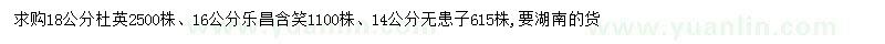 求購杜英、樂(lè )昌含笑、無(wú)患子