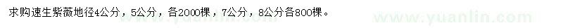求購地徑4、5、7、8公分速生紫薇