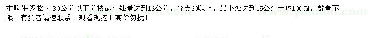 求購垃圾羅漢松