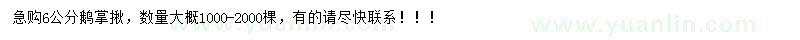 求購6公分鵝掌揪