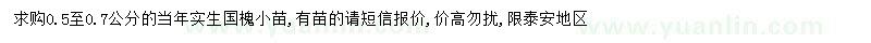 求購0.5-0.7公分國槐