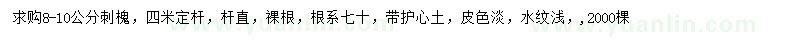 求購8-10公分刺槐