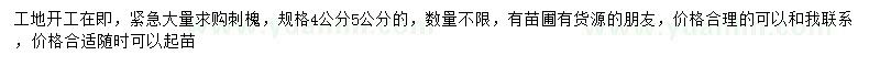 求購(gòu)4、5公分刺槐