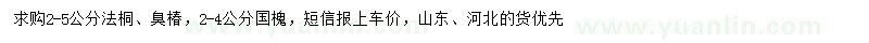 求購法桐、臭椿、國槐