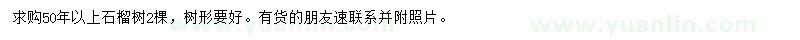 求購(gòu)石榴樹(shù)