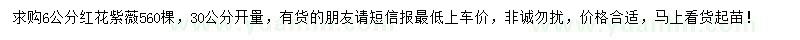 求購6公分紅花紫薇