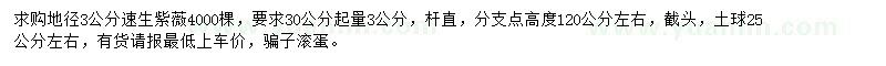 求購地徑3公分速生紫薇