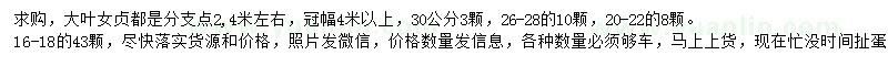 求購16-30公分大葉女貞