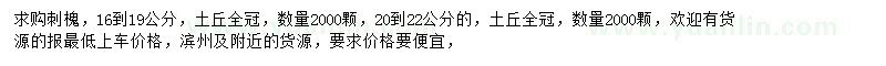 求購16-19、20-22公分刺槐