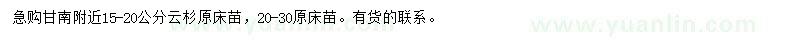 求購云杉