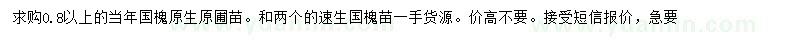 求購0.8公分以上國槐小苗、2公分速生國槐