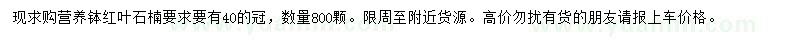 求購紅葉石楠