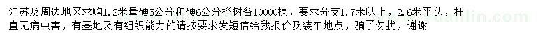 求購(gòu)1.2米量5公分櫸樹(shù)、6公分櫸樹(shù)