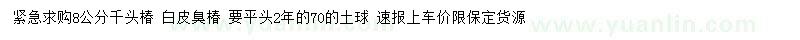 求購(gòu)8公分千頭椿、臭椿