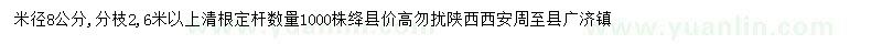 求購(gòu)米徑8公分國(guó)槐